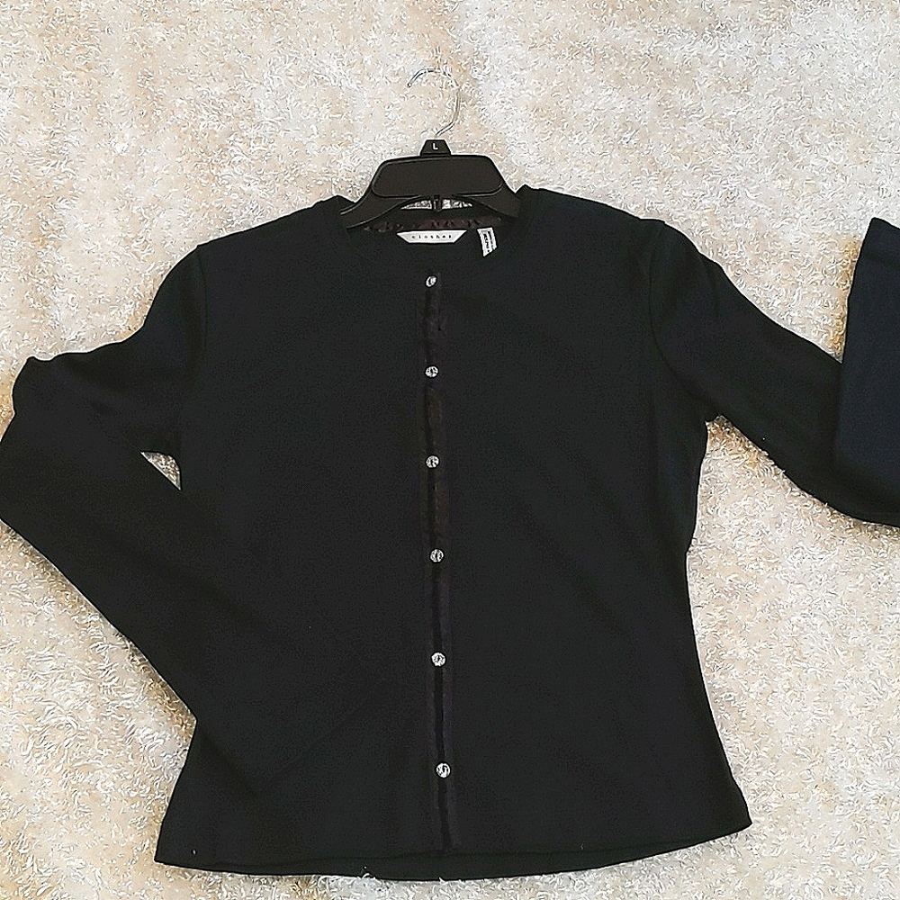 Clothes blk button up cardigan Size M